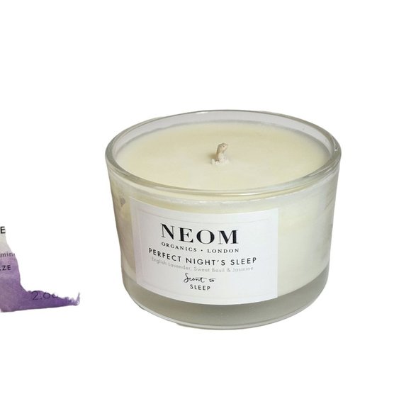 Neom Scent to PERFECT NIGHT'S SLEEP Candle 75g Travel Size Lavender Basil - Picture 3 of 10